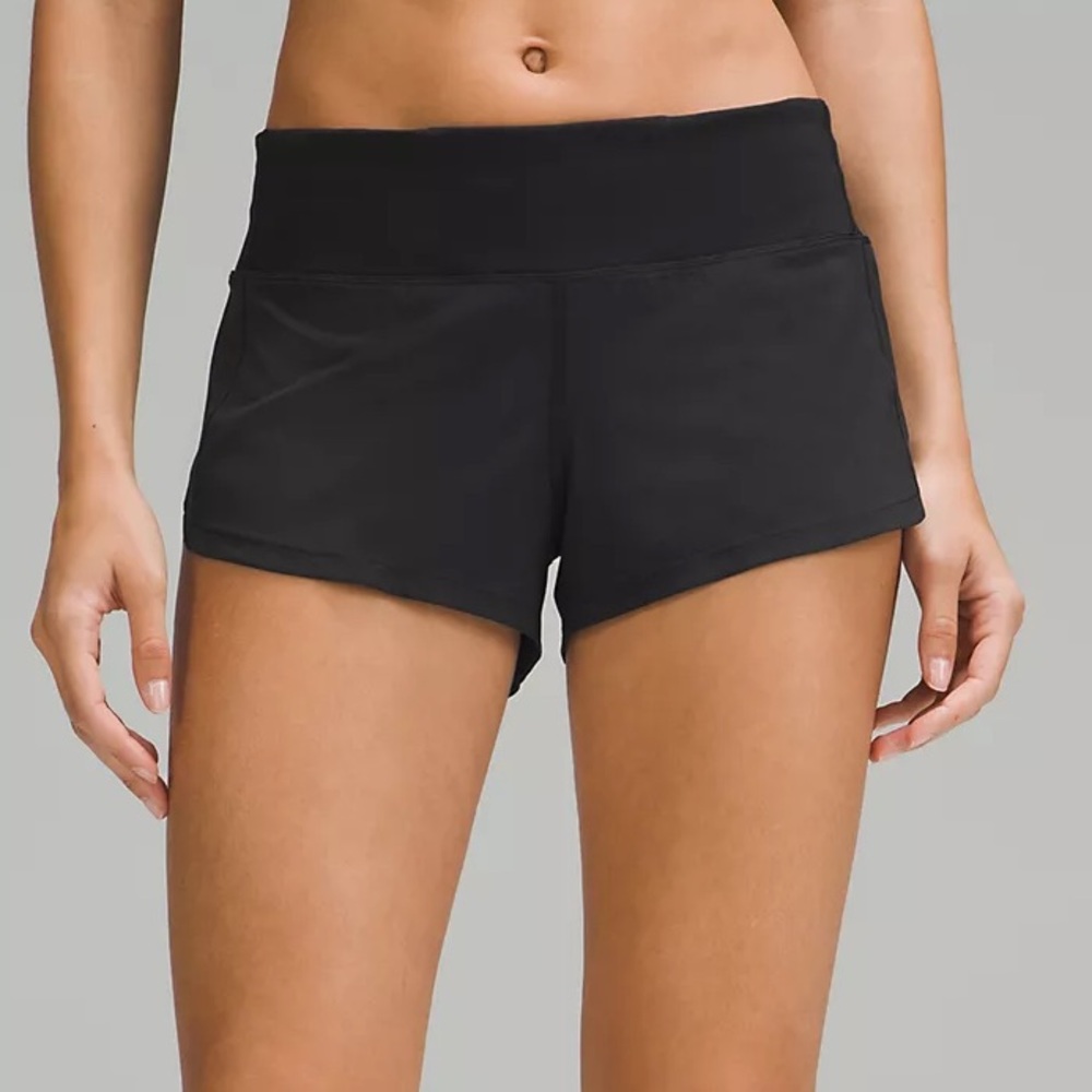 Black Lululemon Speed Up Shorts